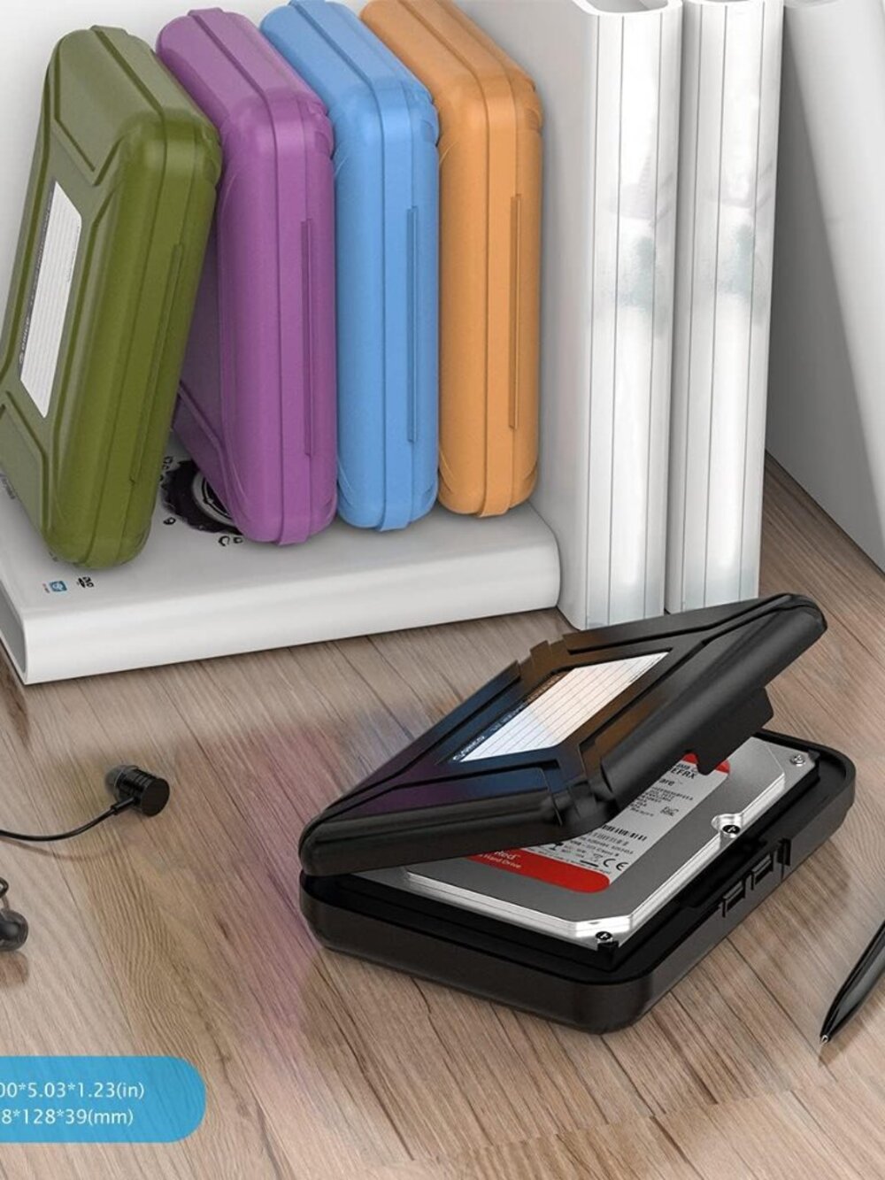 Hard Drive Case 3.5 inch HDD Storage Carrying Case Anti-Static and Shockproof Ex - Picture 7 of 7